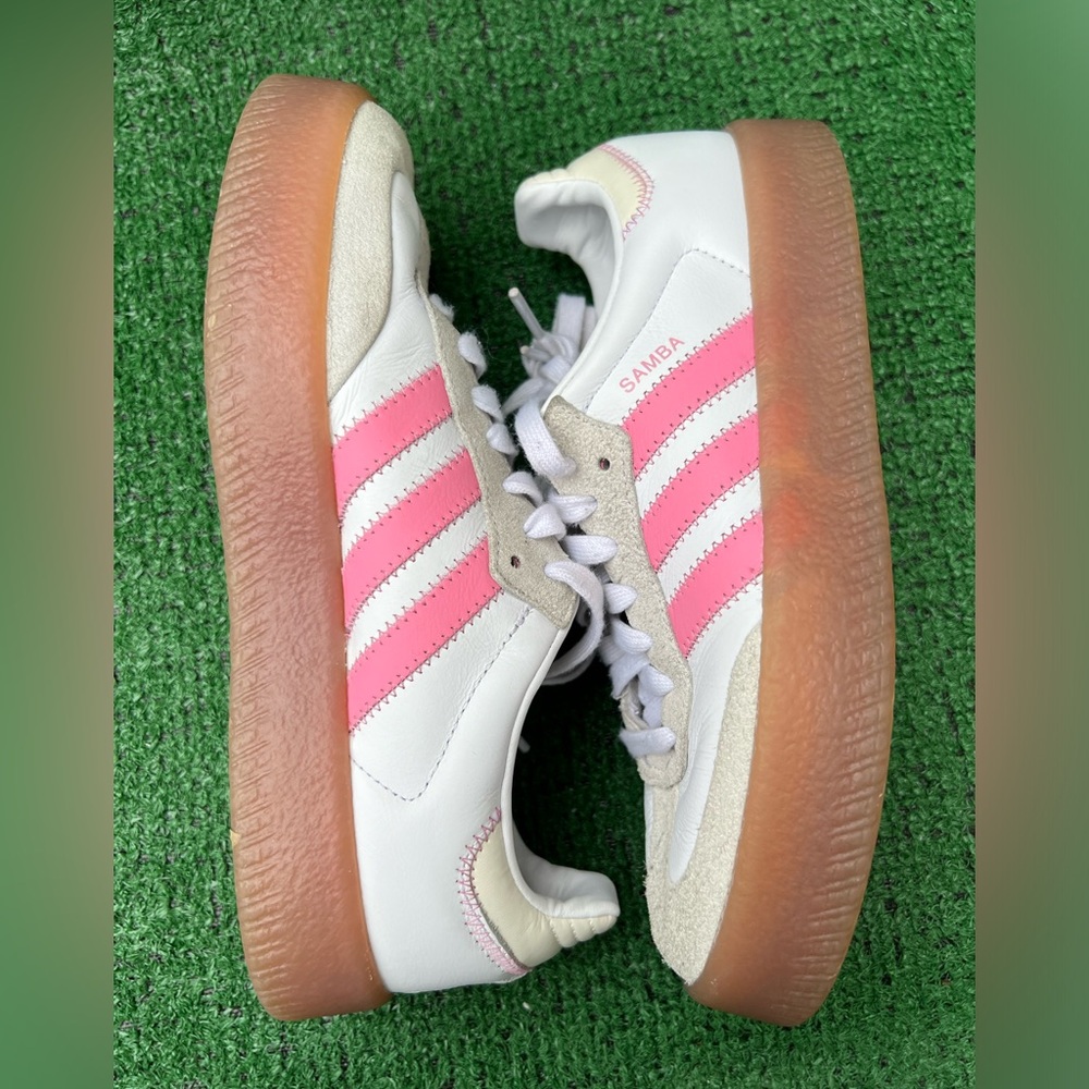 adidas Sambae Cloud White Bliss Pink IE9109 Women’s Size 7 Used no box - Picture 4 of 16